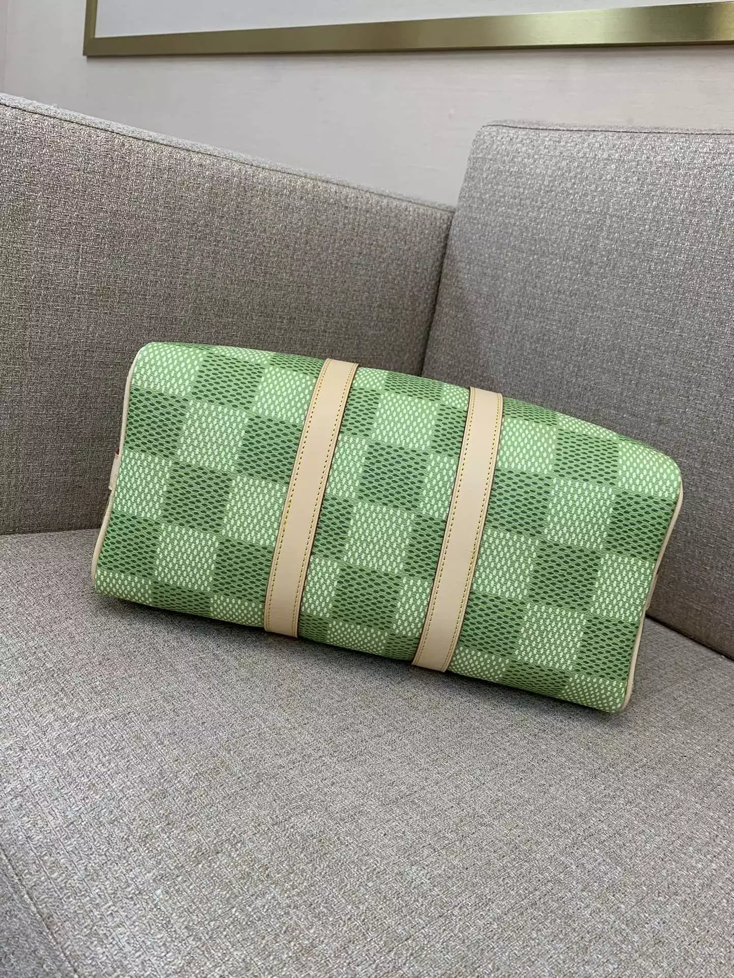 Keepall Bandoulière 35 Green Damier Golf Canvas