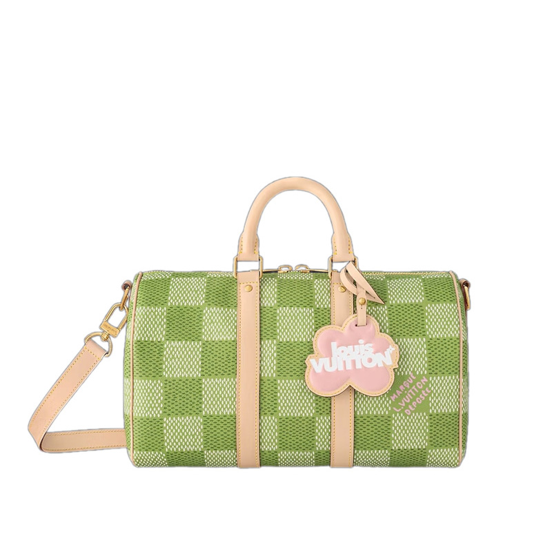 Keepall Bandoulière 35 Green Damier Golf Canvas