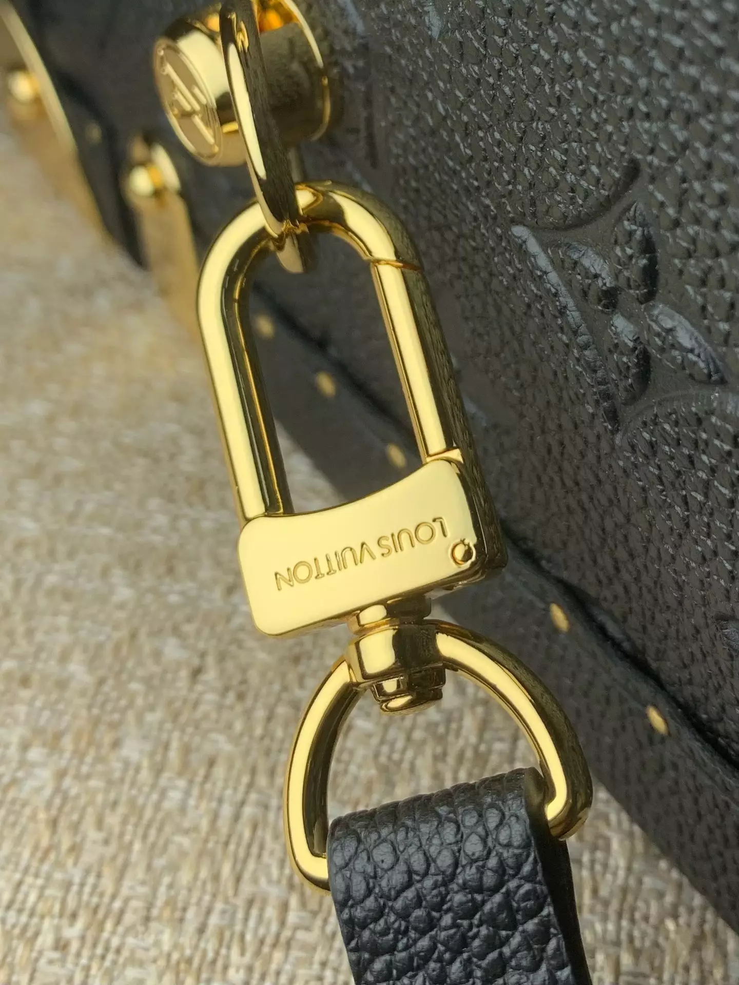 LV Camera Box Black Monogram Empreinte Leather