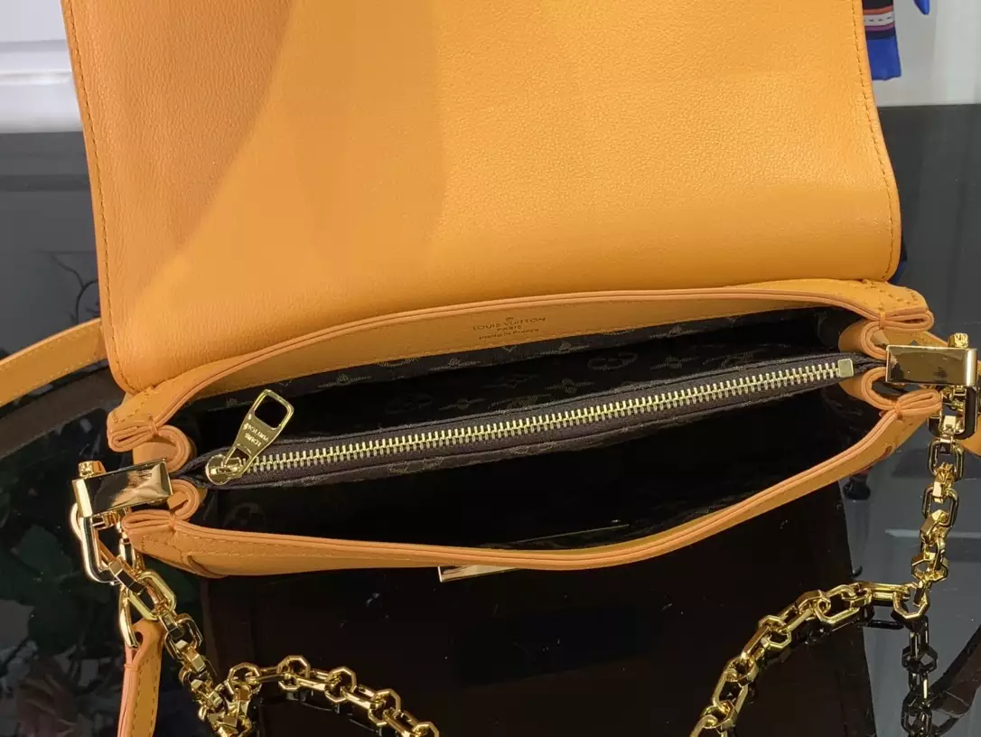 LV Dauphine Soft MM Orange Calfskin