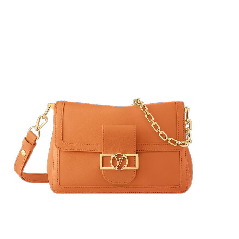 LV Dauphine Soft MM Orange Calfskin