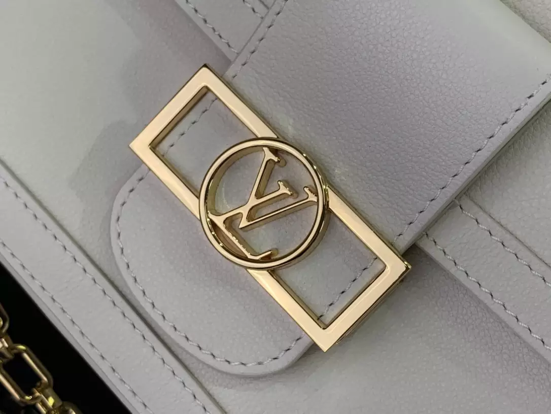 LV Dauphine Soft MM White Calfskin