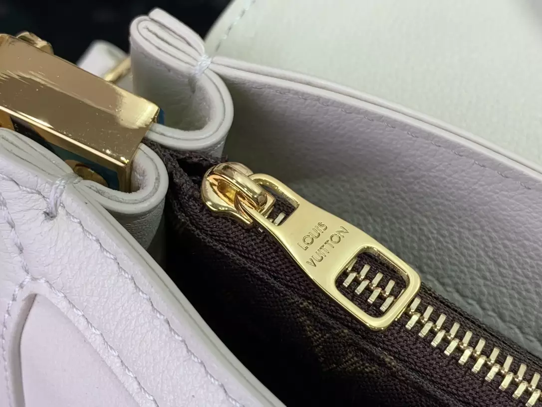 LV Dauphine Soft MM White Calfskin