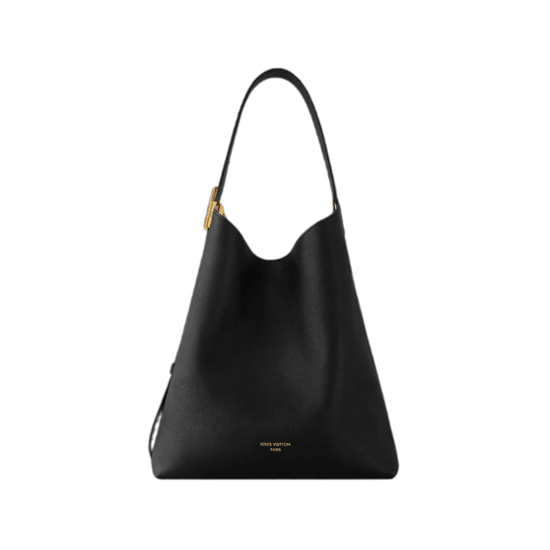 Low Key Hobo MM Black Grained Calfskin