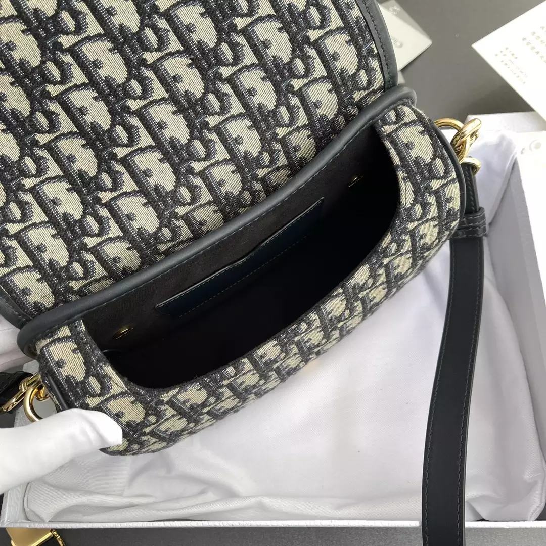 Medium Dior Bobby Bag Blue Dior Oblique Jacquard