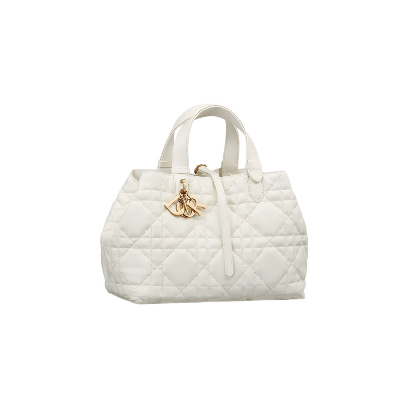 Medium Dior Toujours Bag Latte Macrocannage Calfskin