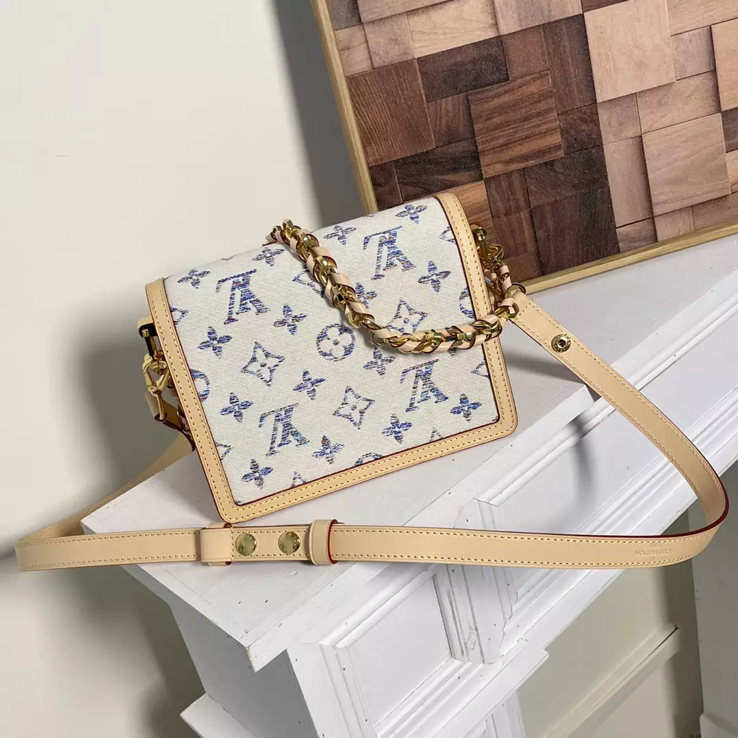 Mini Dauphine Multicolor Beige Monogram Jacquard Fabric