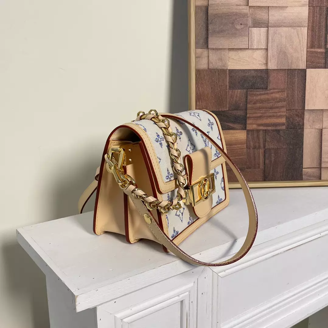 Mini Dauphine Multicolor Beige Monogram Jacquard Fabric