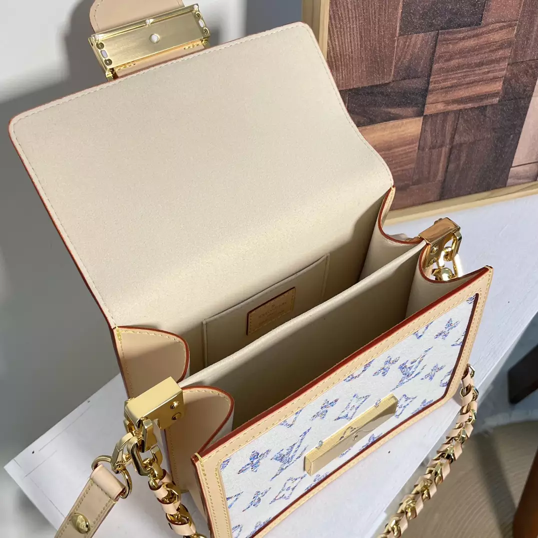 Mini Dauphine Multicolor Beige Monogram Jacquard Fabric