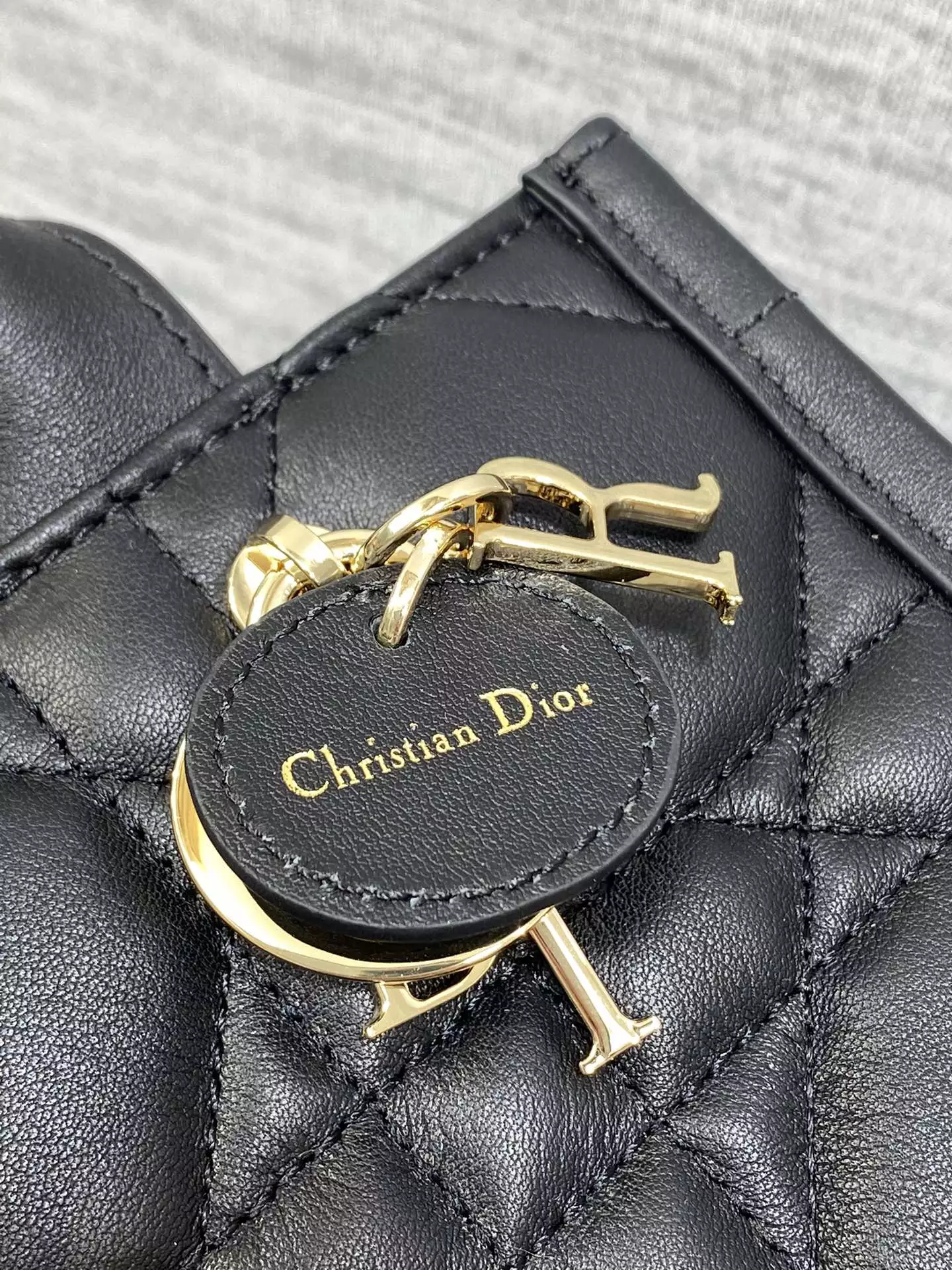 Mini Dior Book Tote Black Macrocannage Calfskin