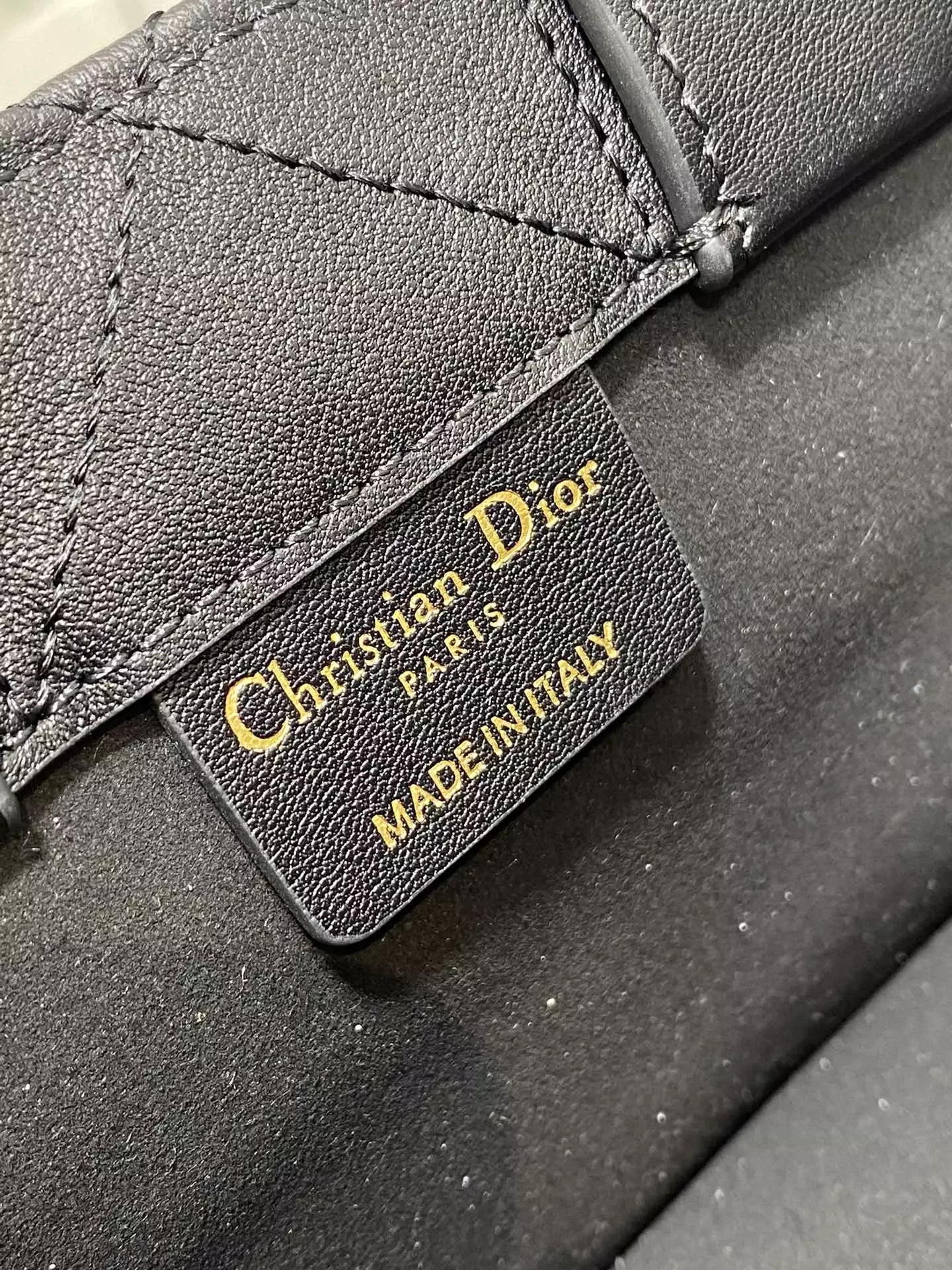 Mini Dior Book Tote Black Macrocannage Calfskin