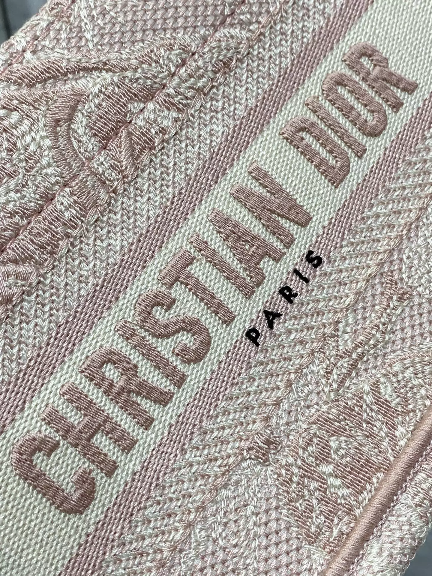 Mini Dior Book Tote Pink Toile de Jouy Reverse Embroidery