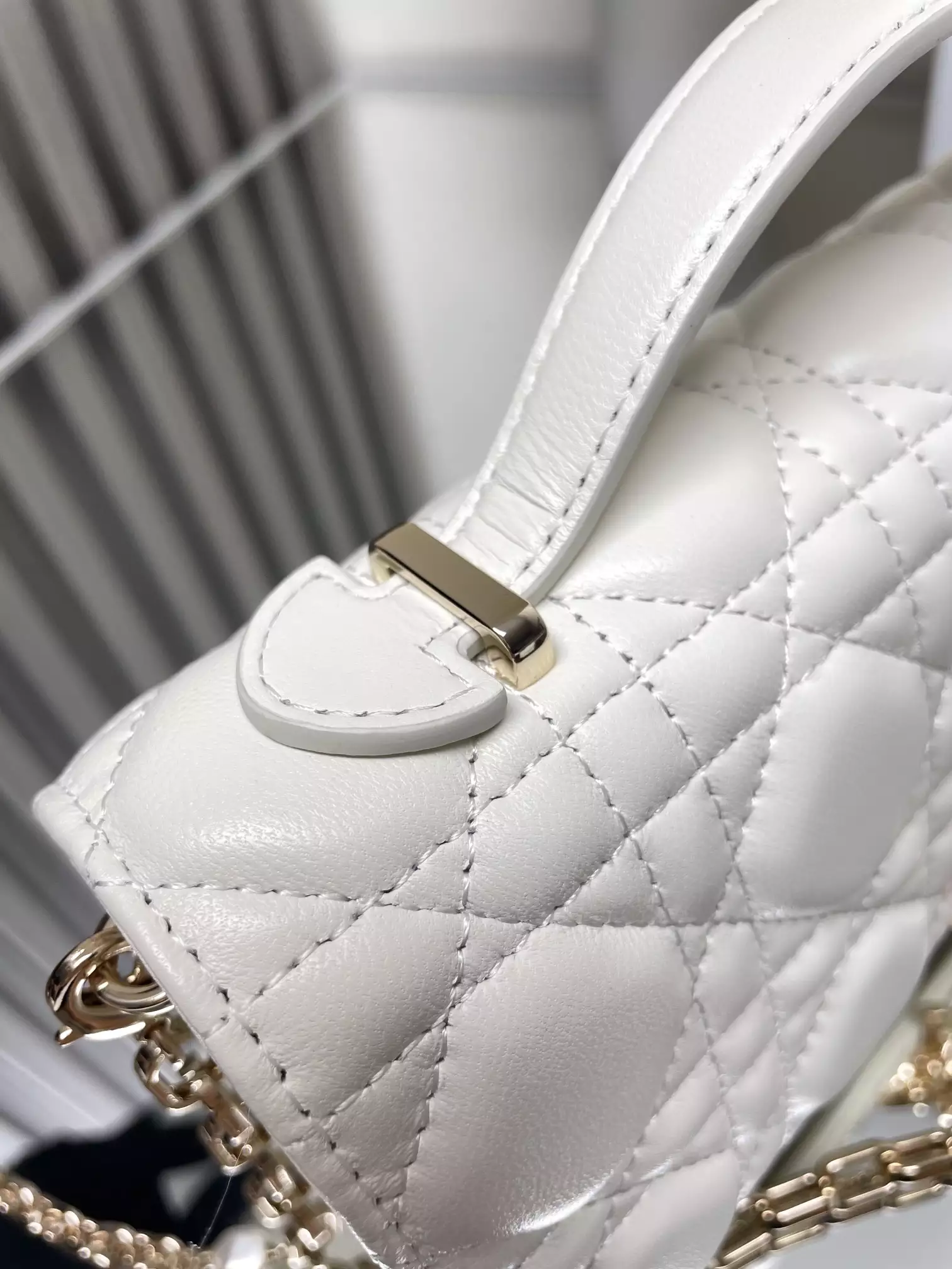 My Dior Mini Bag White Cannage Lambskin