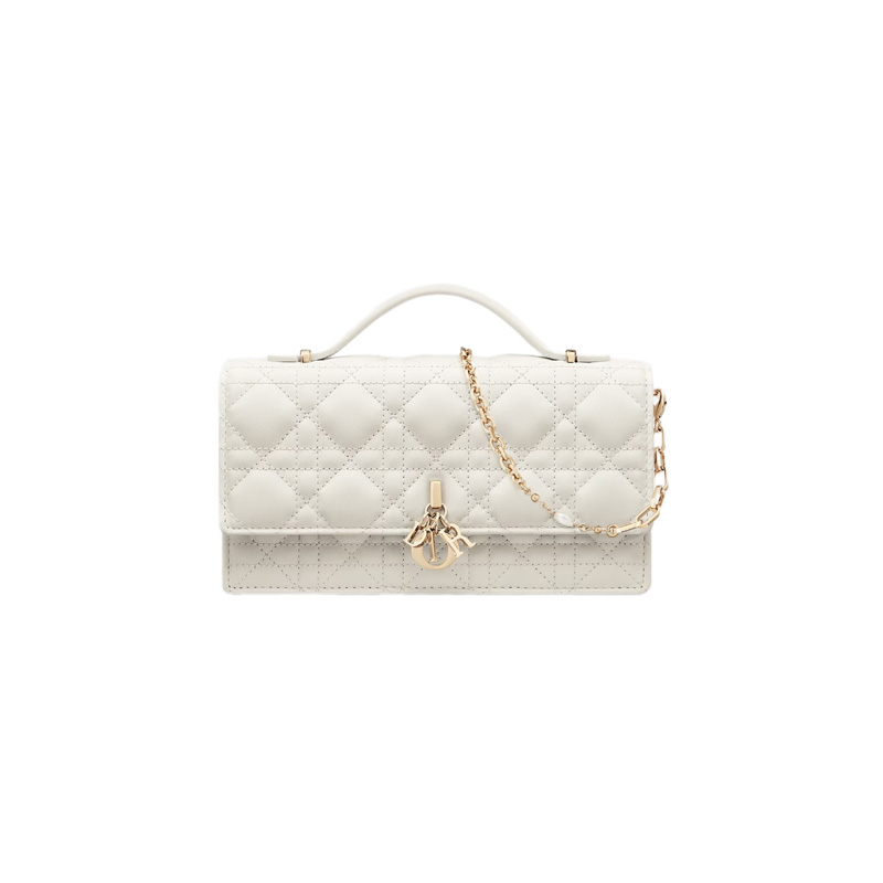 My Dior Mini Bag White Cannage Lambskin