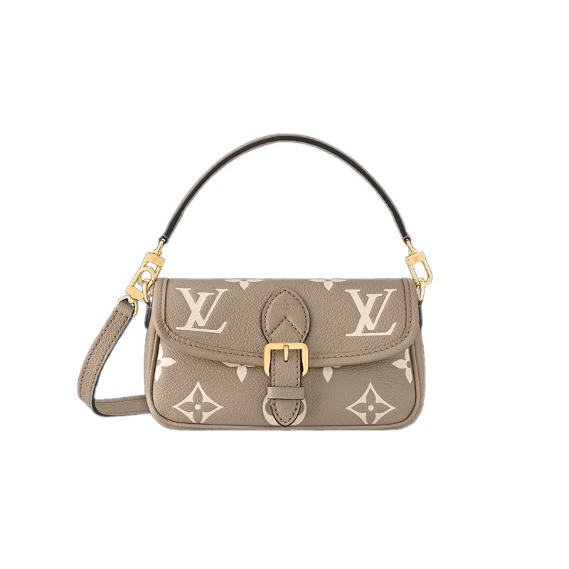 Nano Diane Bicolor Monogram Empreinte Beige/Cream Leather