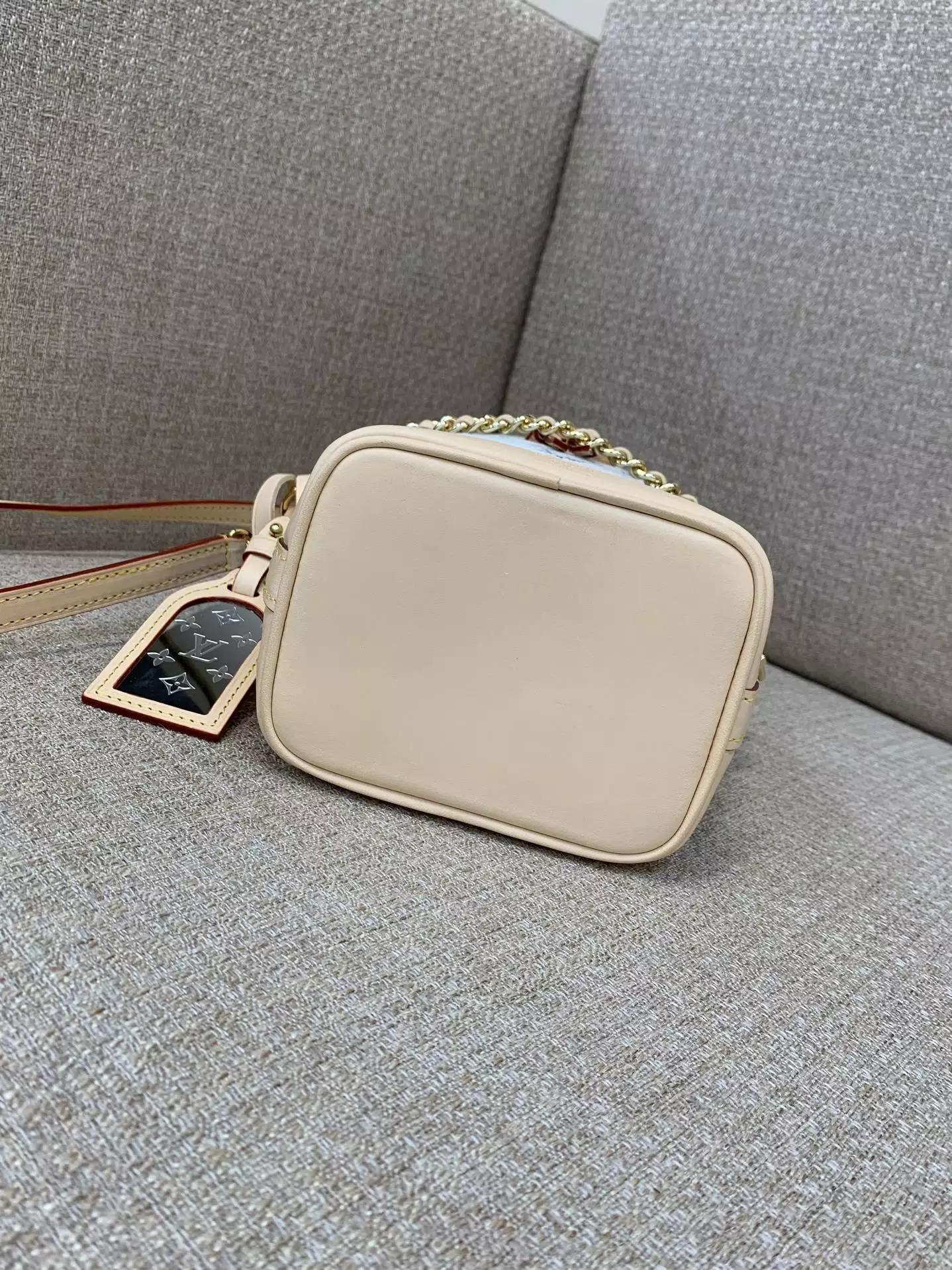 Nano Noé Multicolor Beige Monogram Jacquard Fabric