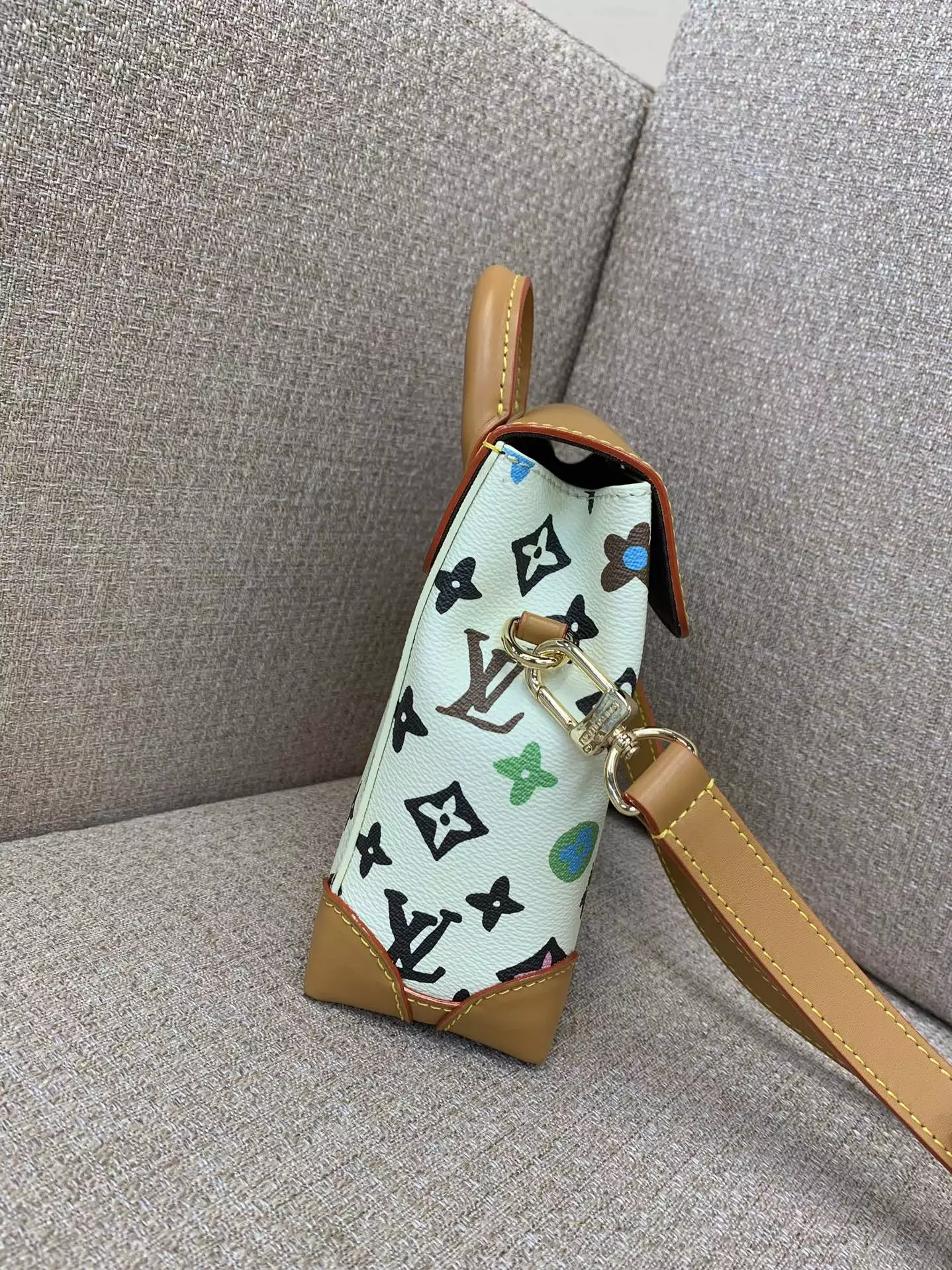 Nano Steamer Vanilla Monogram Craggy Canvas