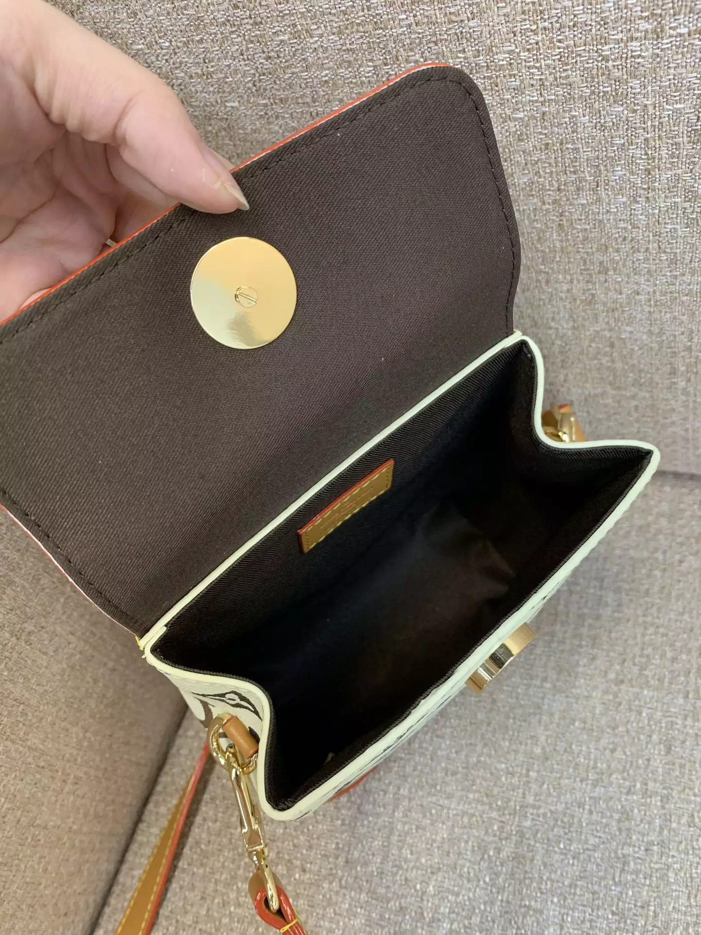 Nano Steamer Vanilla Monogram Craggy Canvas