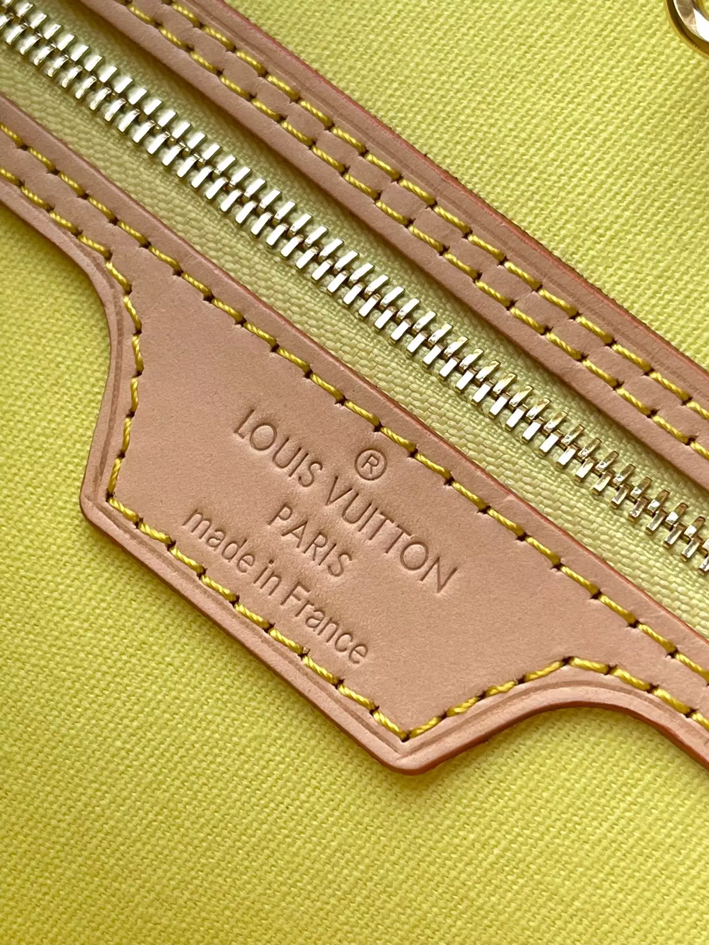 LV Neverfull MM Peach Damier Giant Canvas Tote Bag