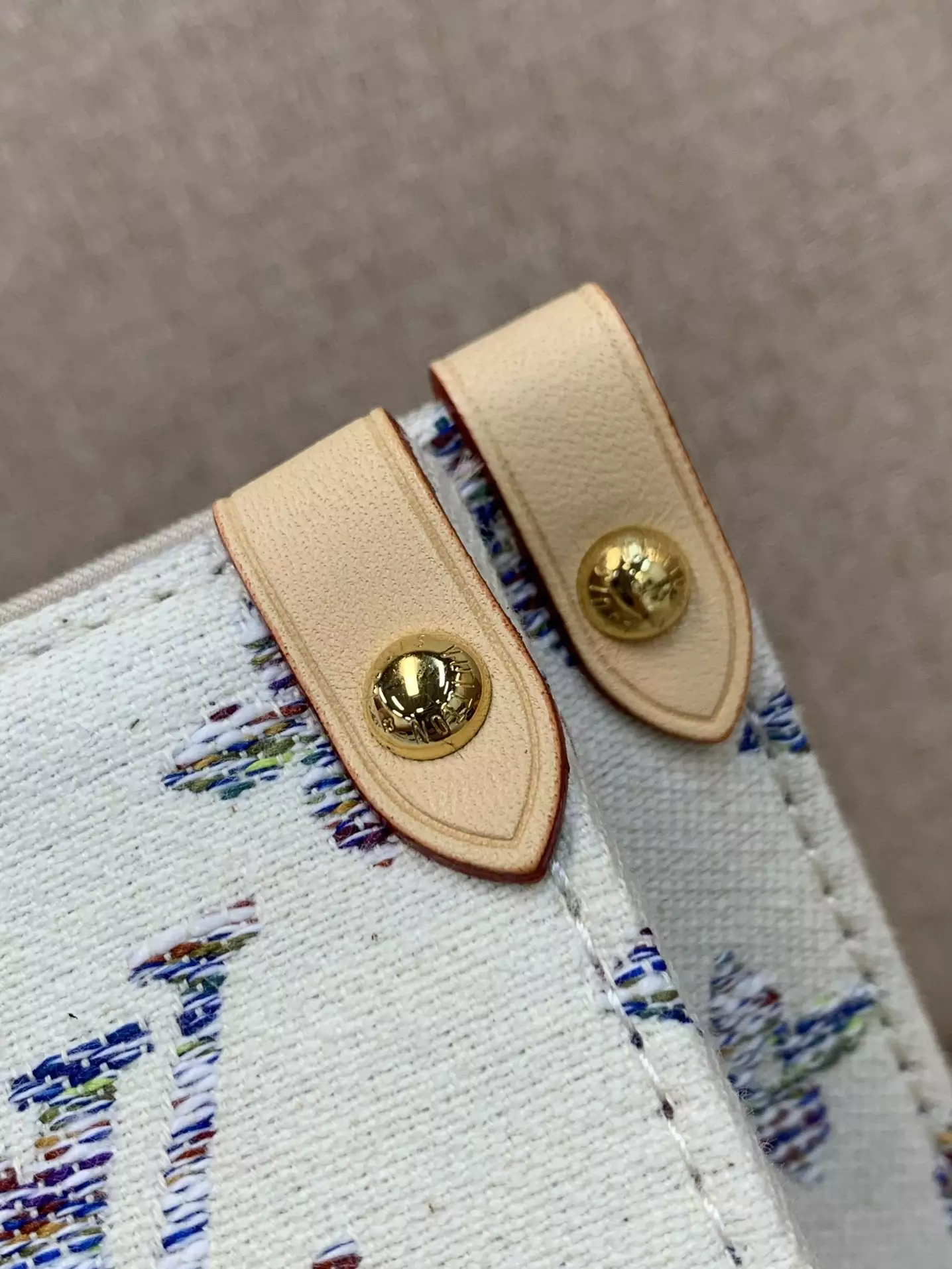 OnTheGo MM Multicolor Beige Monogram Jacquard Fabric