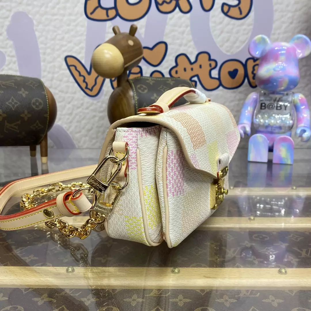 Pochette Métis East West Peach Damier Giant Canvas