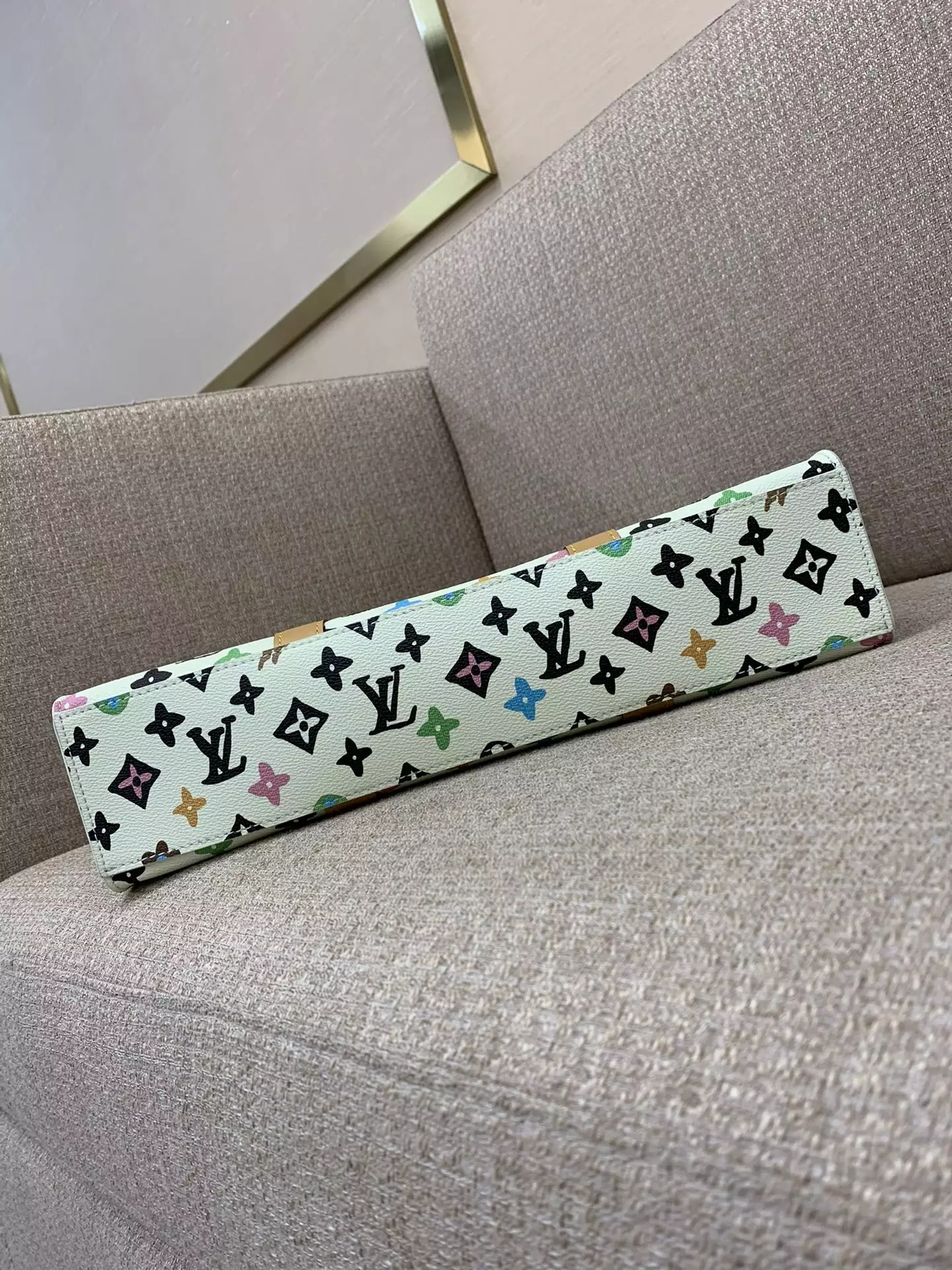 Sac Plat Vanilla Monogram Craggy Canvas