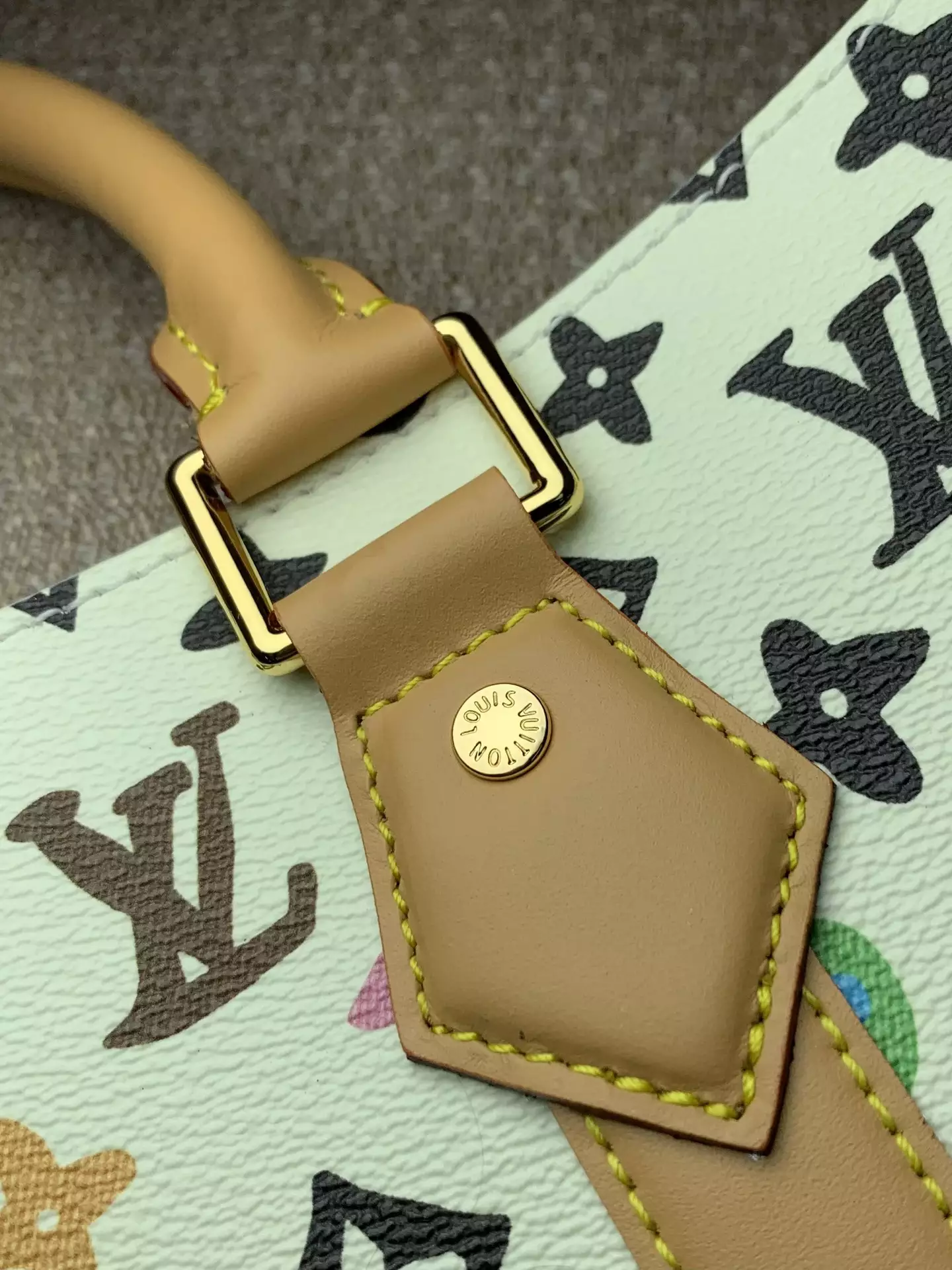 Sac Plat Vanilla Monogram Craggy Canvas