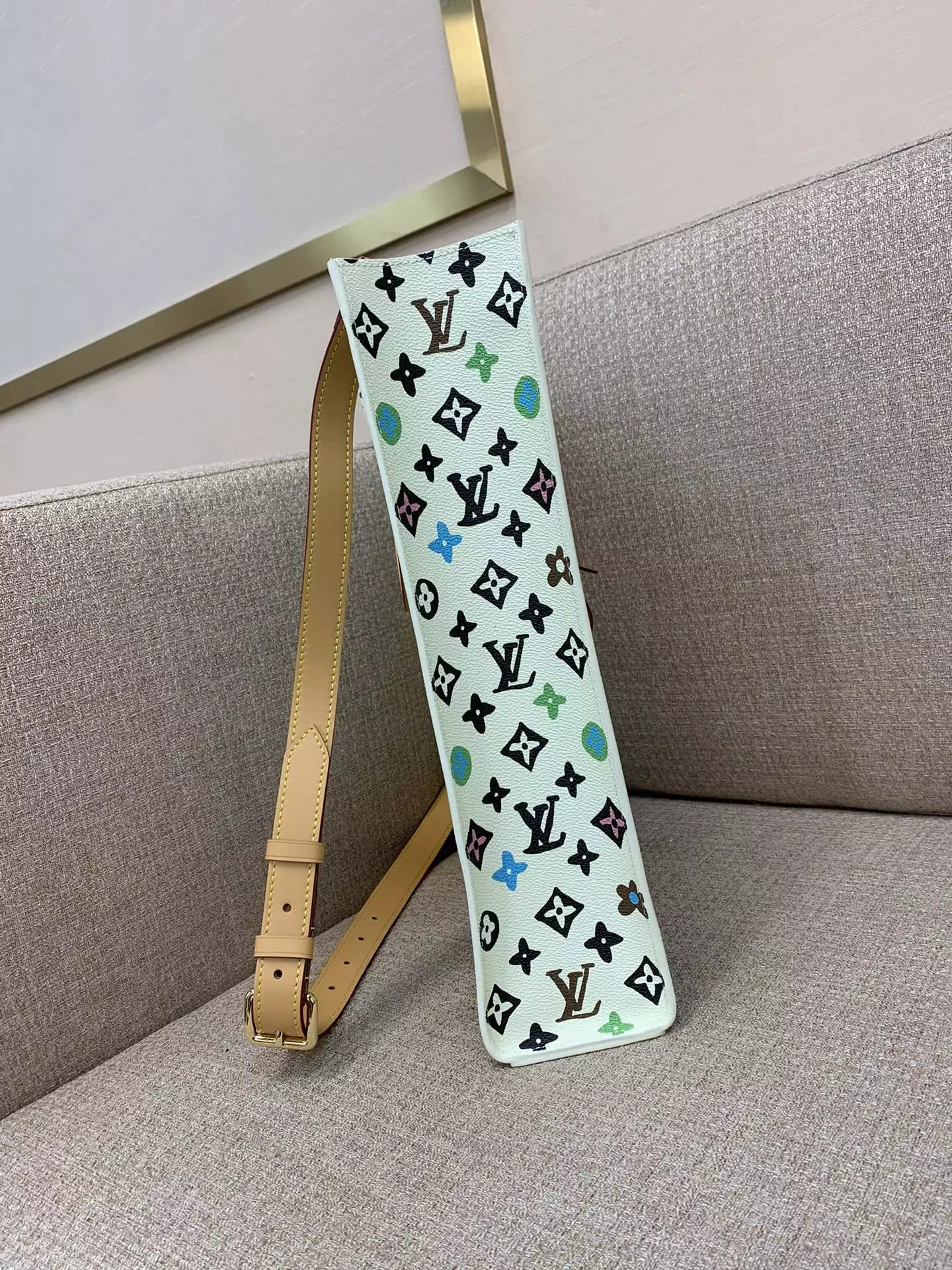 Sac Plat Vanilla Monogram Craggy Canvas