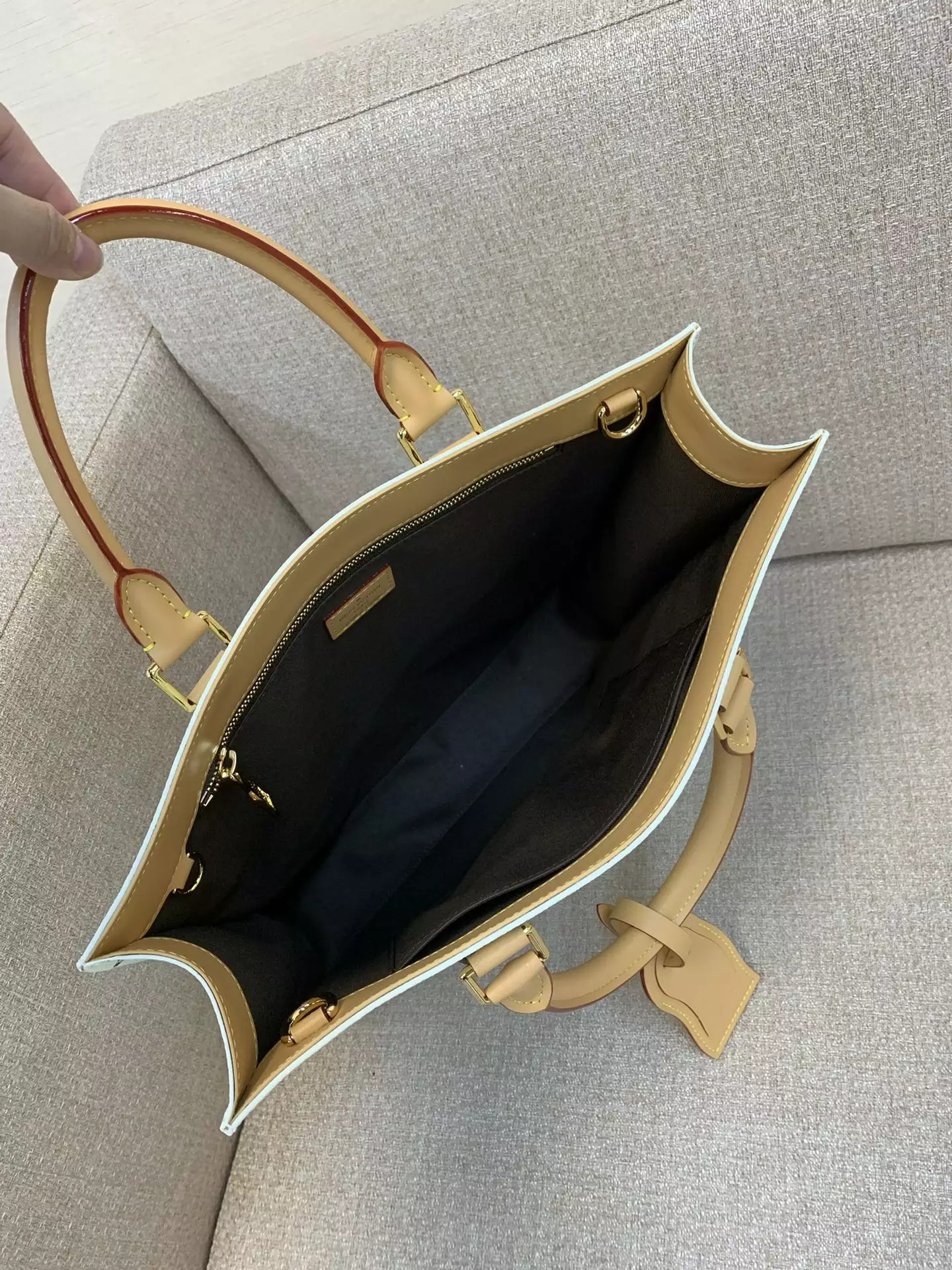 Sac Plat Vanilla Monogram Craggy Canvas