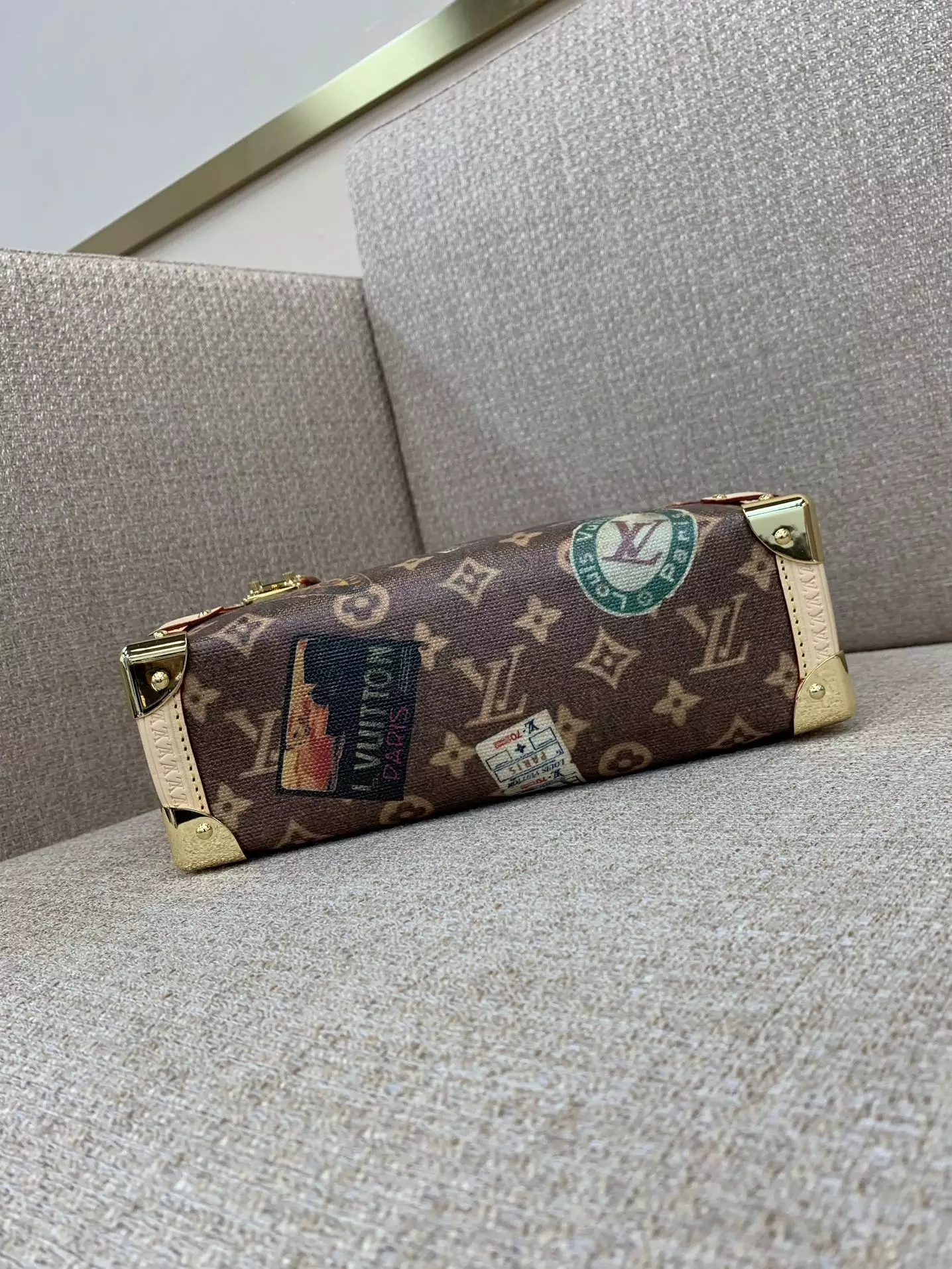Side Trunk MM Other Monogram Canvas Natural Cowhide Leather