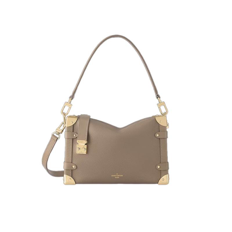 Side Trunk MM Taupe Grained Calf Leather