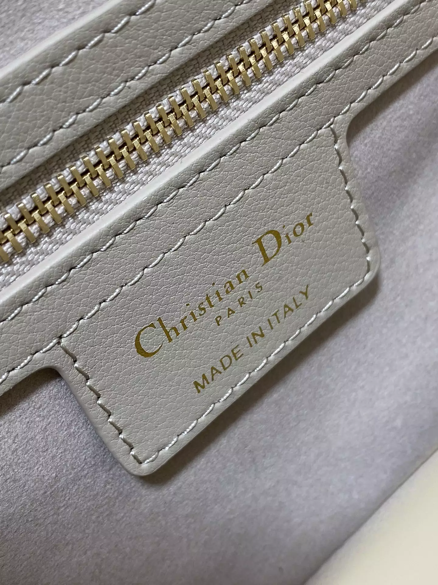 Small Dior Jolie Top Handle Bag Powder Beige Cannage Calfskin