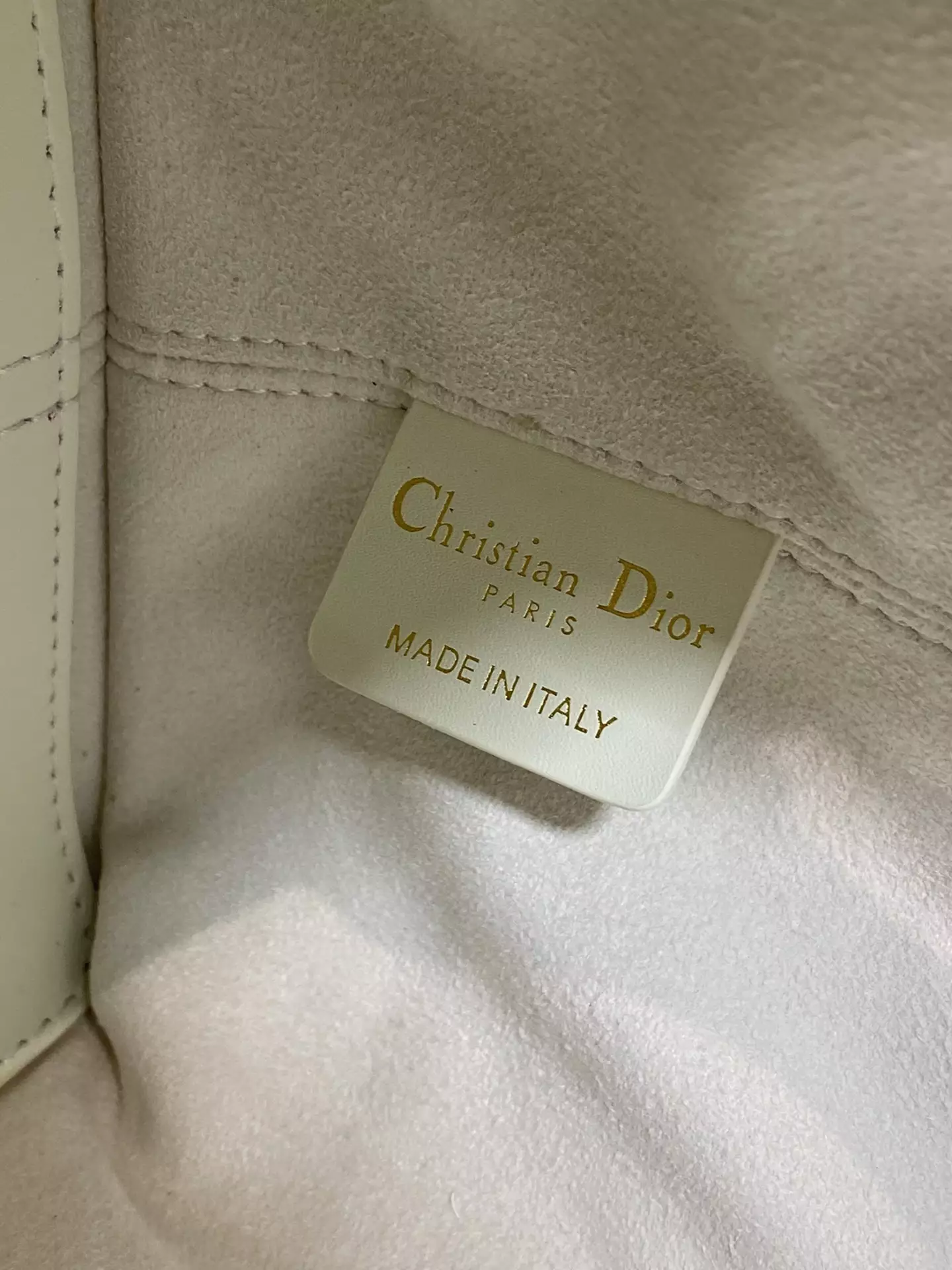 Small Dior Toujours Bag Latte Macrocannage Calfskin