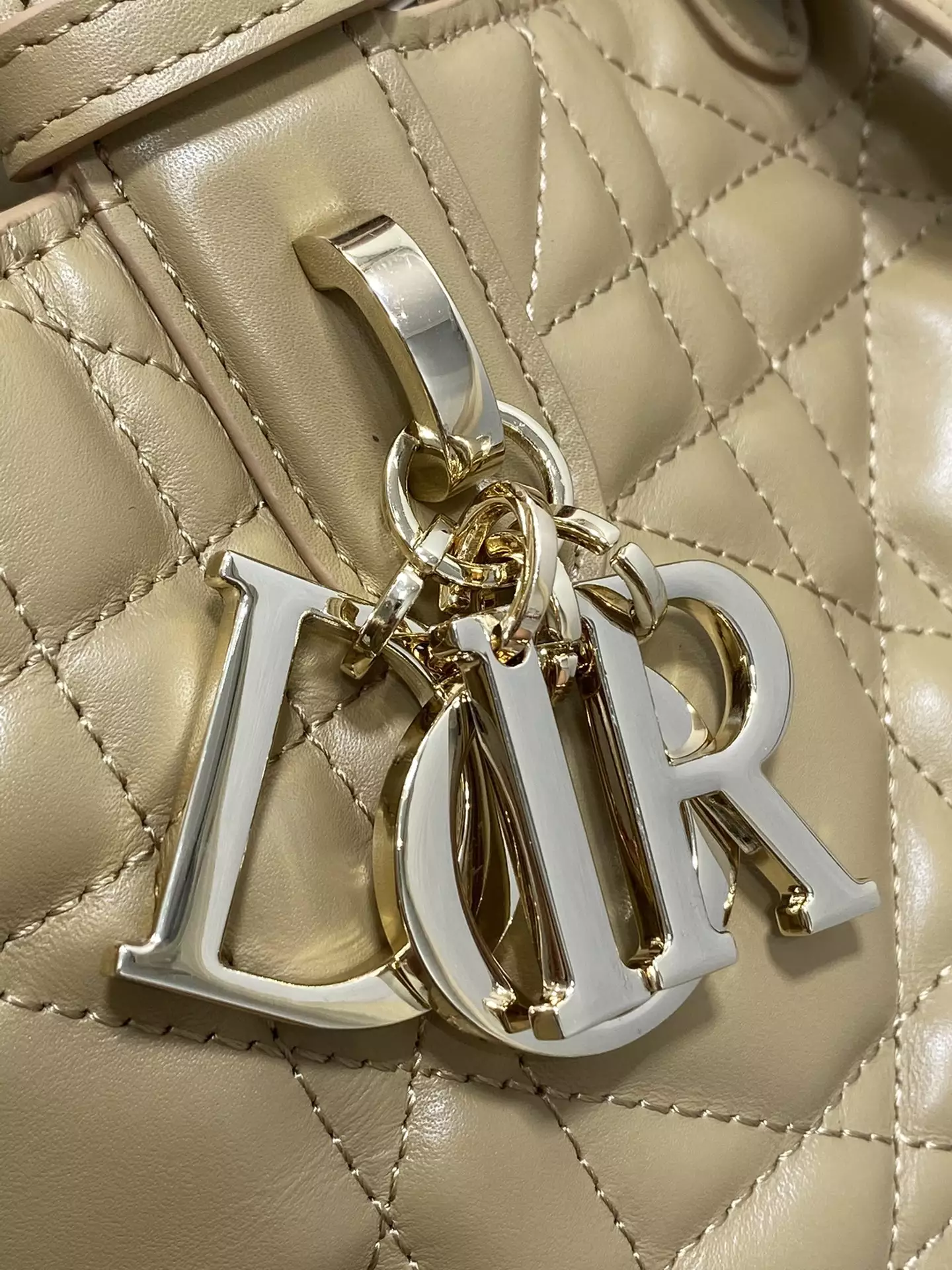 Small Dior Toujours Bag Medium Tan Macrocannage Calfskin