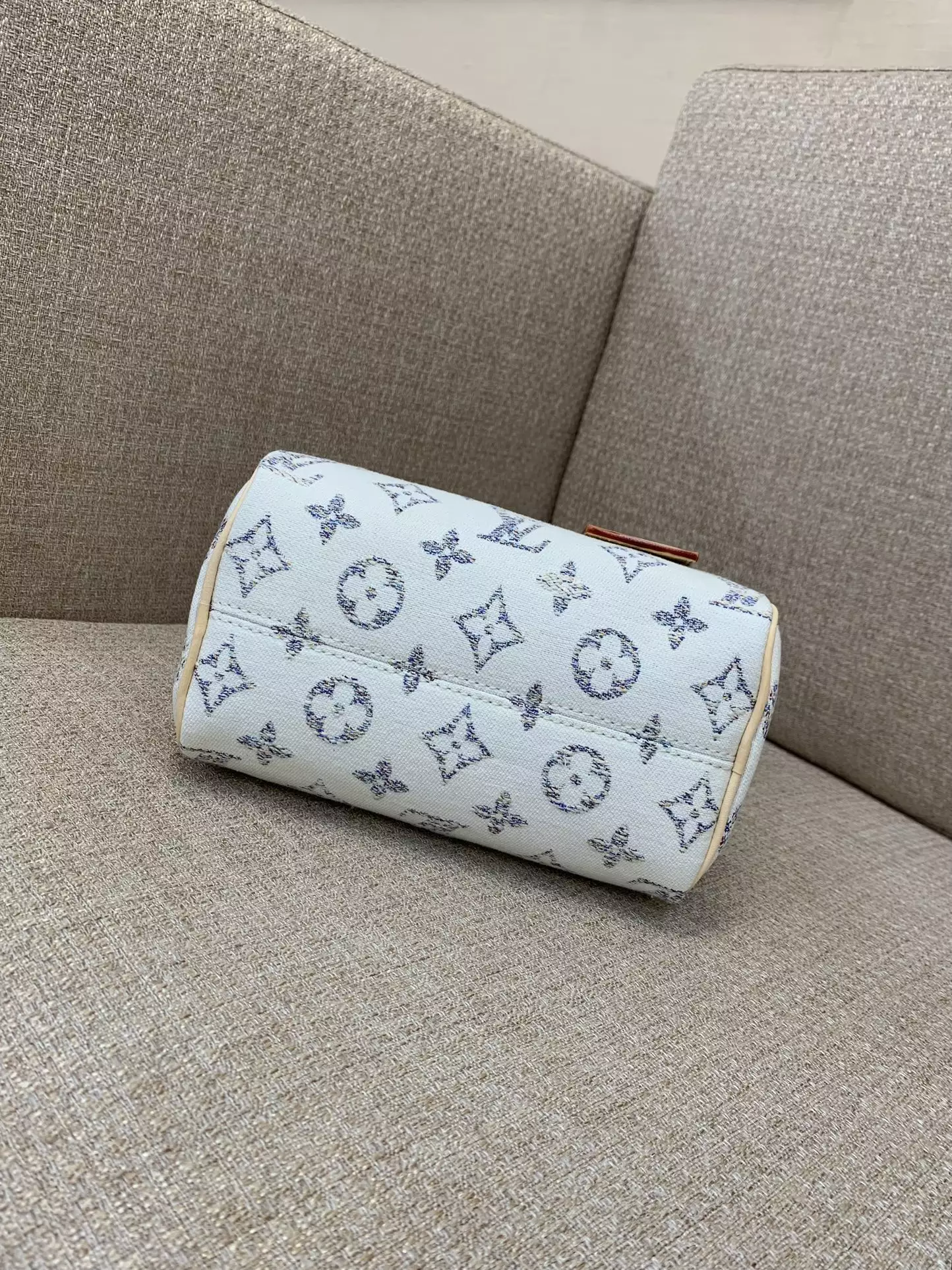 Speedy Bandoulière 20 Multicolor Beige Monogram Jacquard Fabric