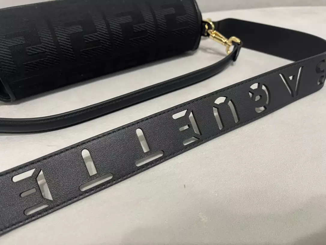 Baguette Black FF Canvas Bag