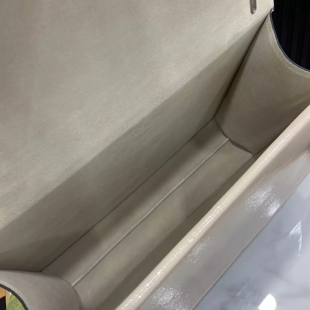 Dionysus Large Shoulder Bag in Light Grey Patent Leather