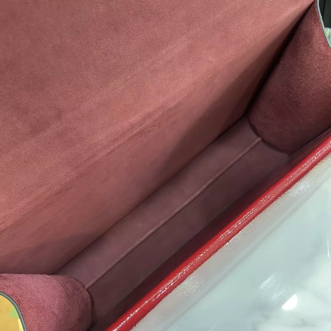 Dionysus Large Shoulder Bag in Rosso Ancora Patent Leather