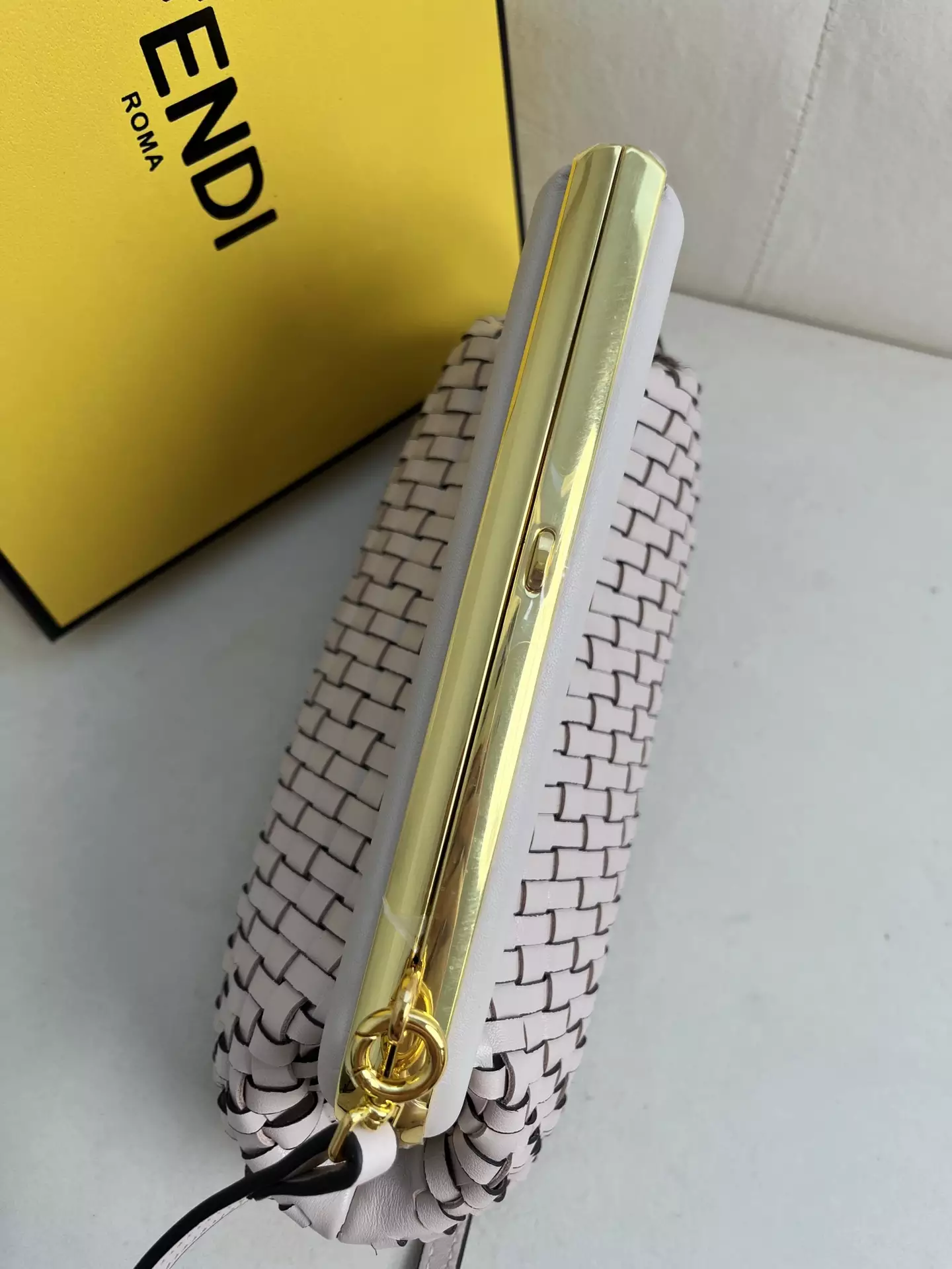 Fendi First Small Camellia Interlaced Leather Bag