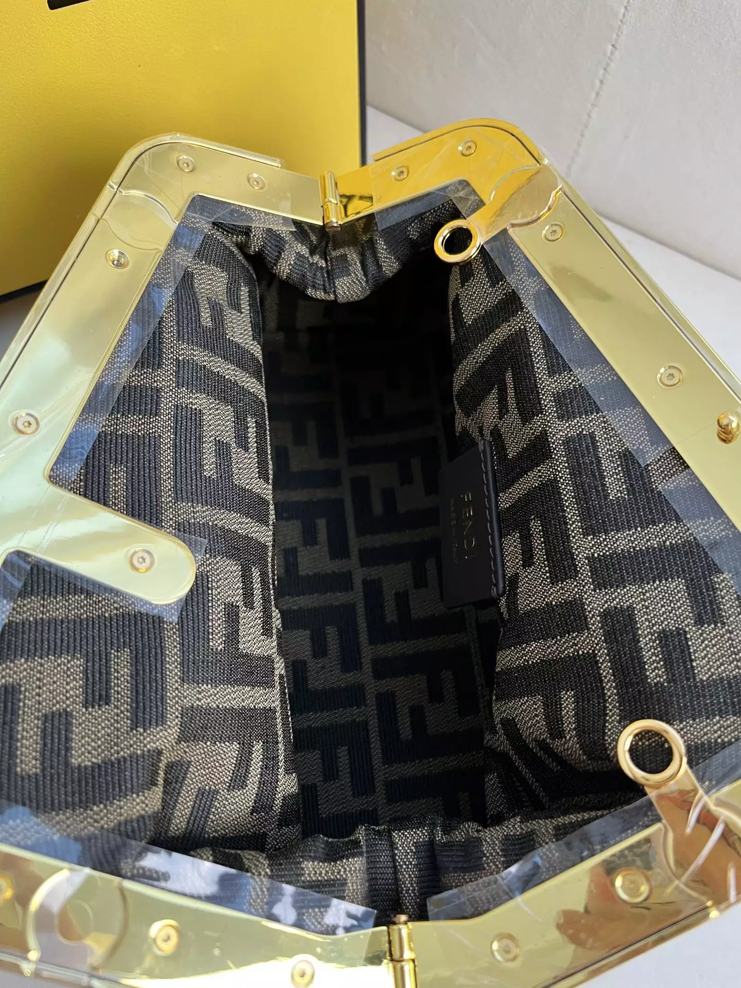 Fendi First Small Camellia Interlaced Leather Bag