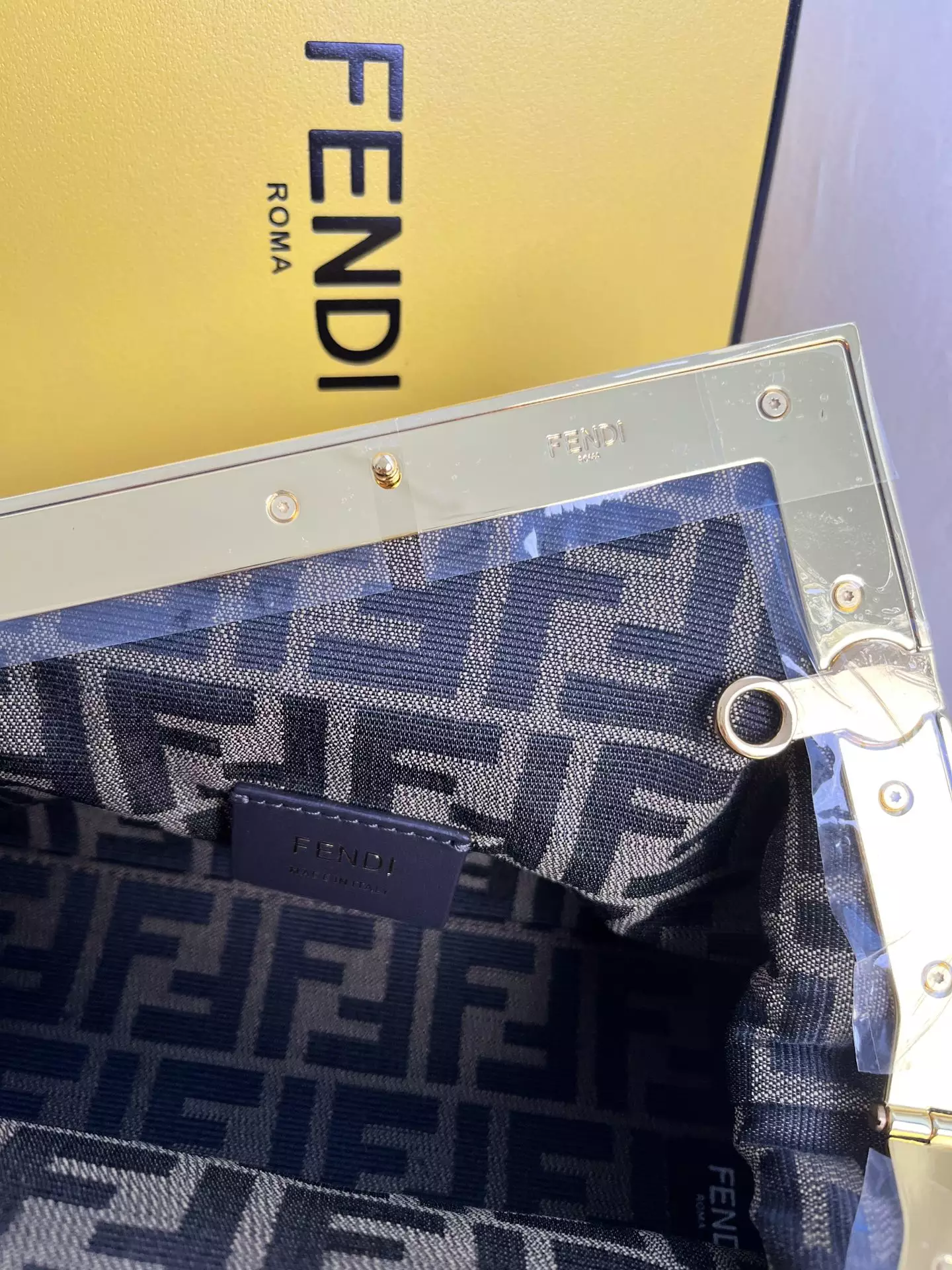 Fendi First Small Camellia Interlaced Leather Bag