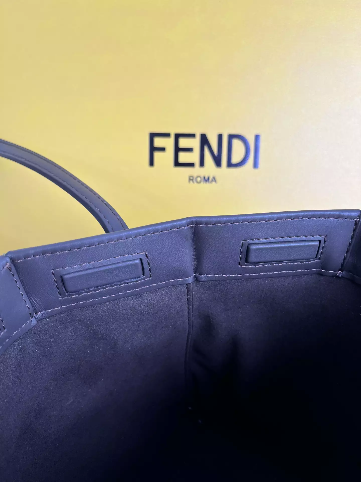 Fendi Origami Mini Brown FF Jacquard Fabric Bag