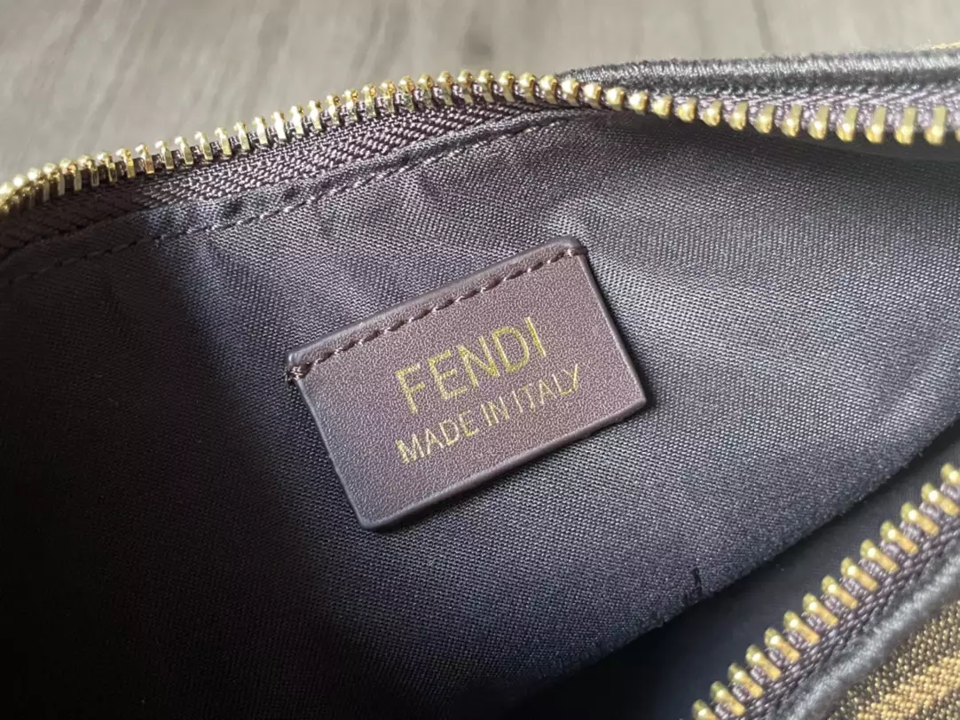 Fendigraphy Mini Brown FF Jacquard Fabric Bag