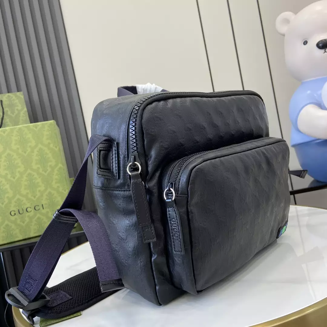 GG Crystal Crossbody Bag in Black GG Crystal Canvas