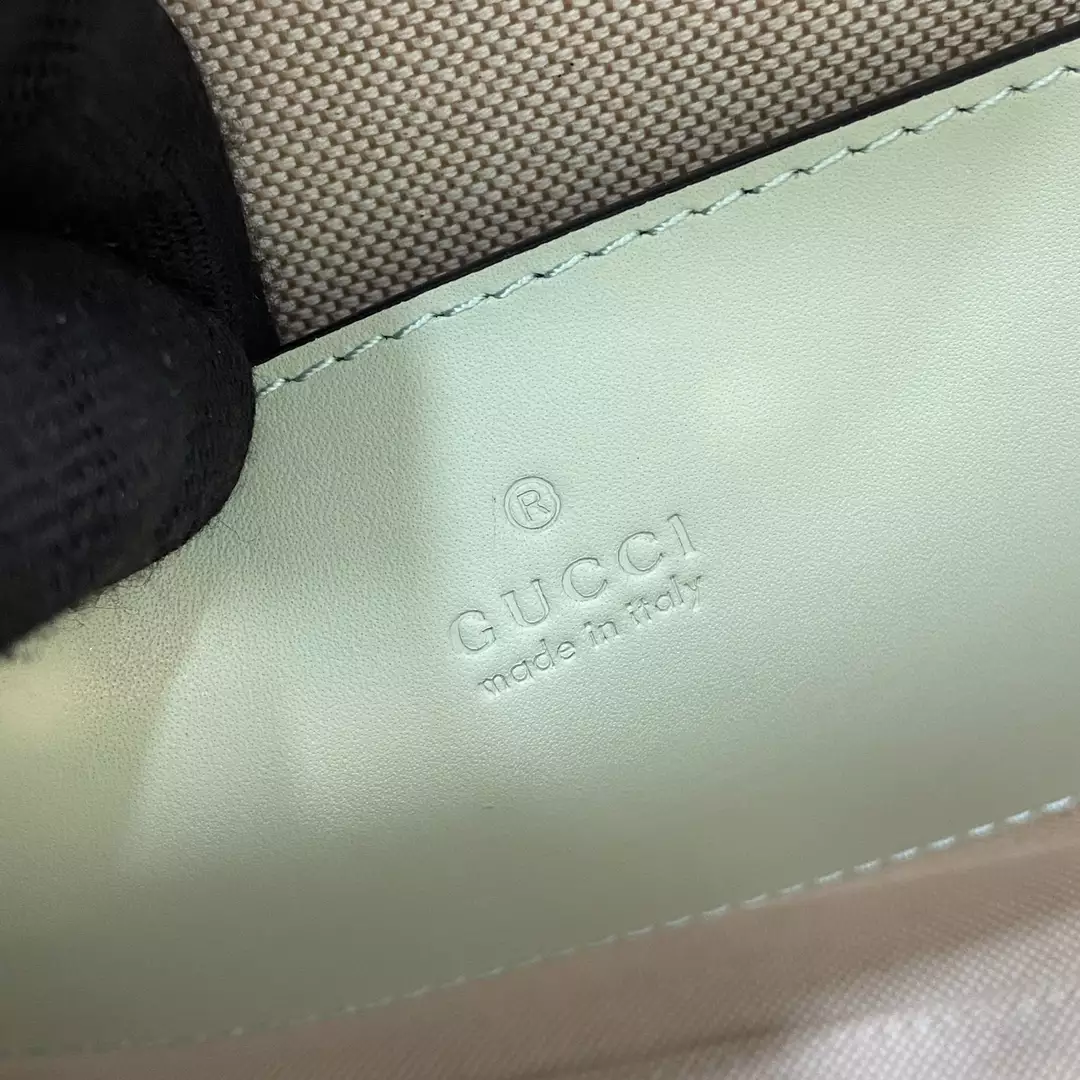 G*u*i diana small tote bag double g pale green leather