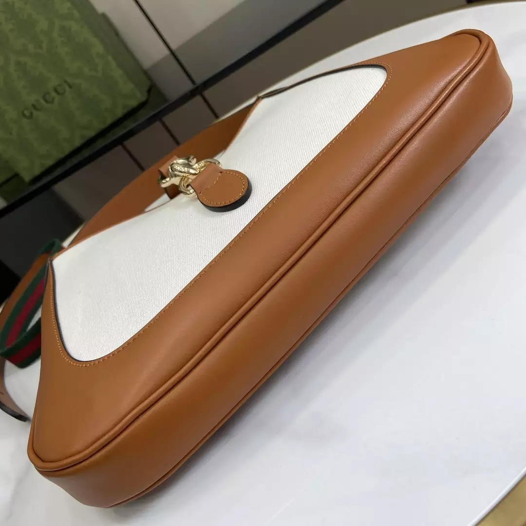 G*u*i jackie small shoulder bag white canvas