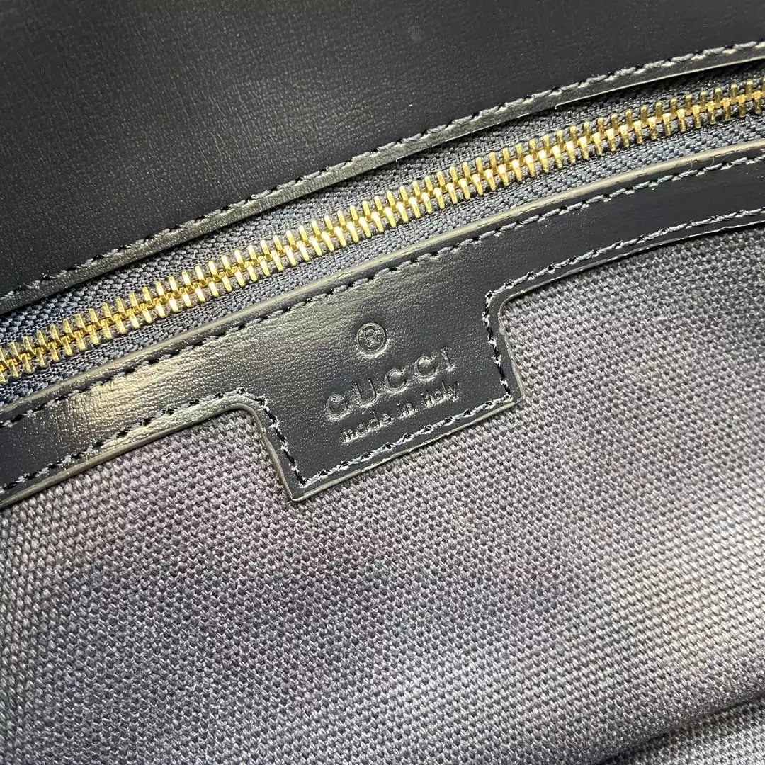 G*u*i luce small shoulder bag in blue gg denim