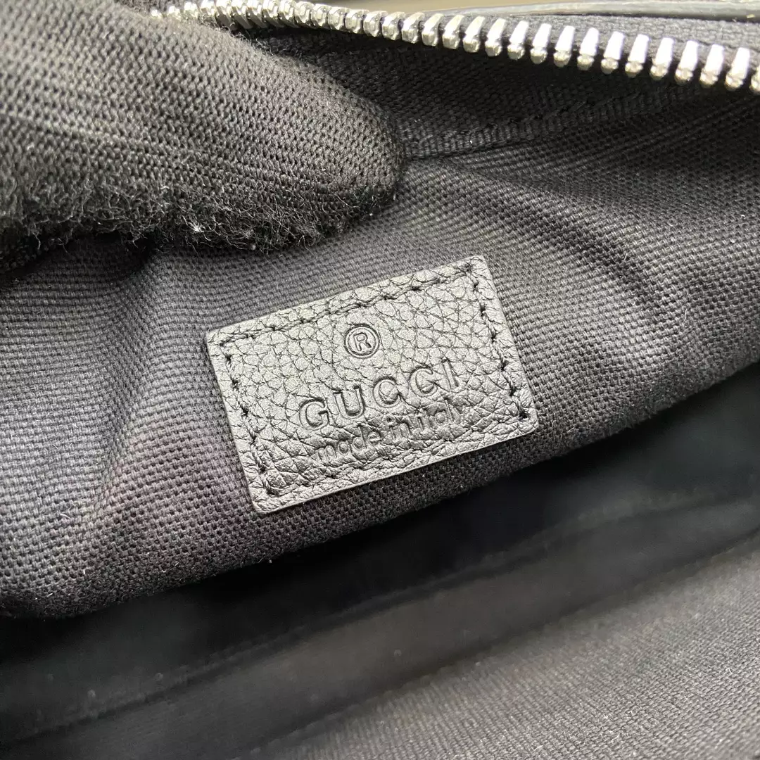 Gucci Mini Shoulder Bag in Grey and Black GG Supreme