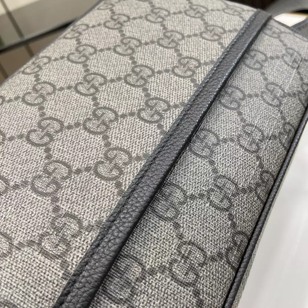Gucci Mini Shoulder Bag in Grey and Black GG Supreme