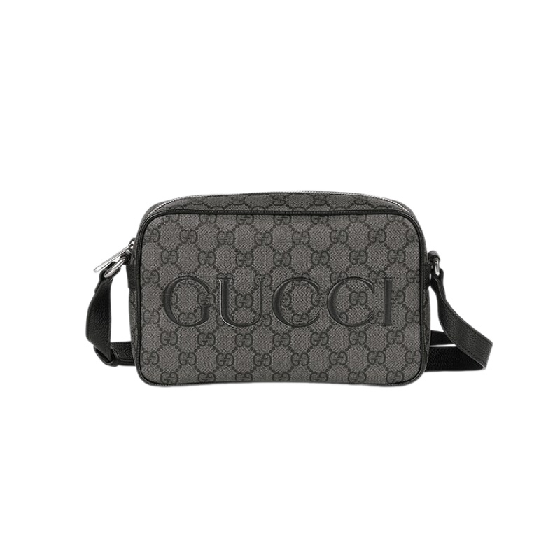 Gucci Mini Shoulder Bag in Grey and Black GG Supreme